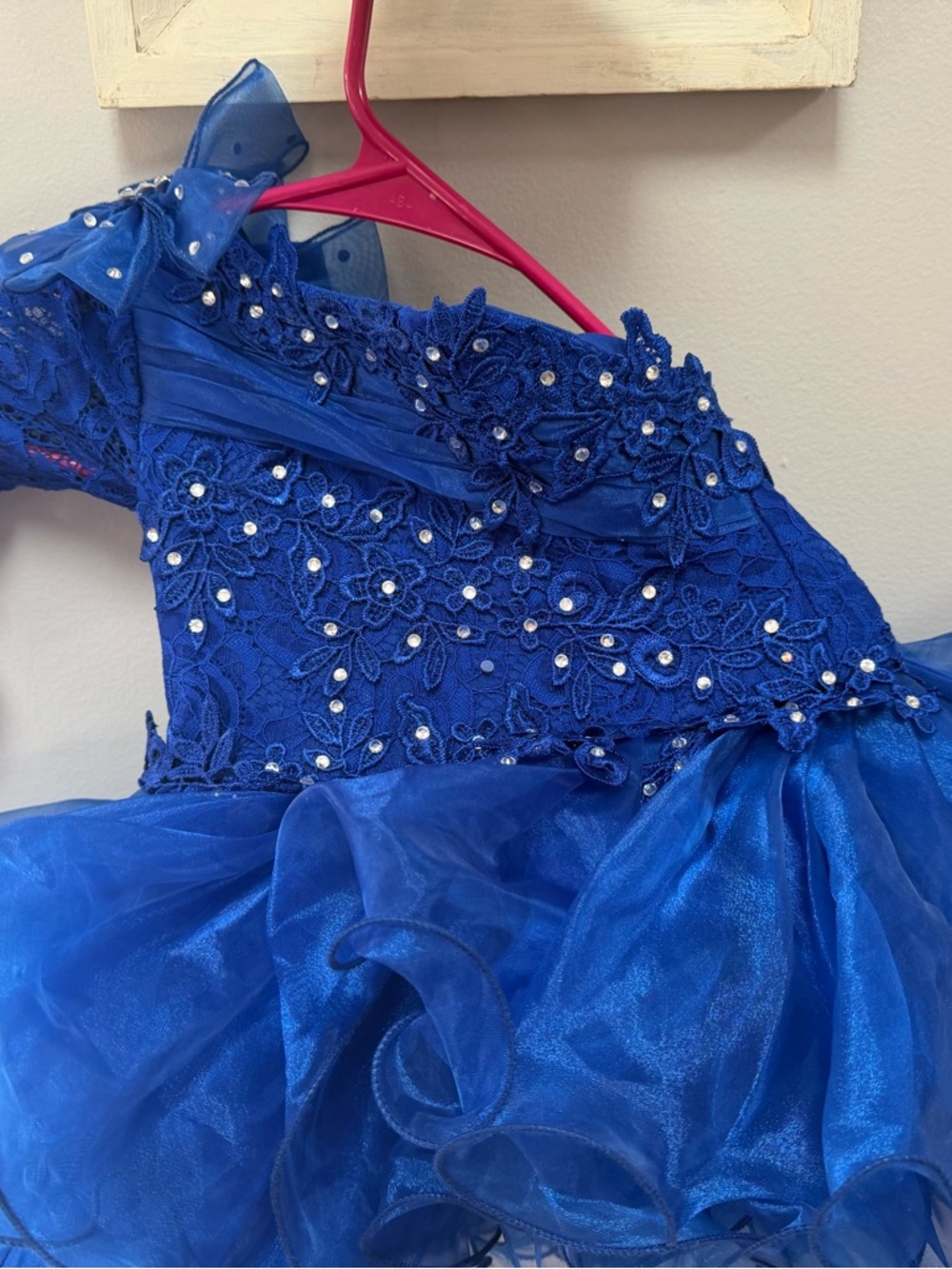 Blue Girls' Formal Lace & Tulle Dress
